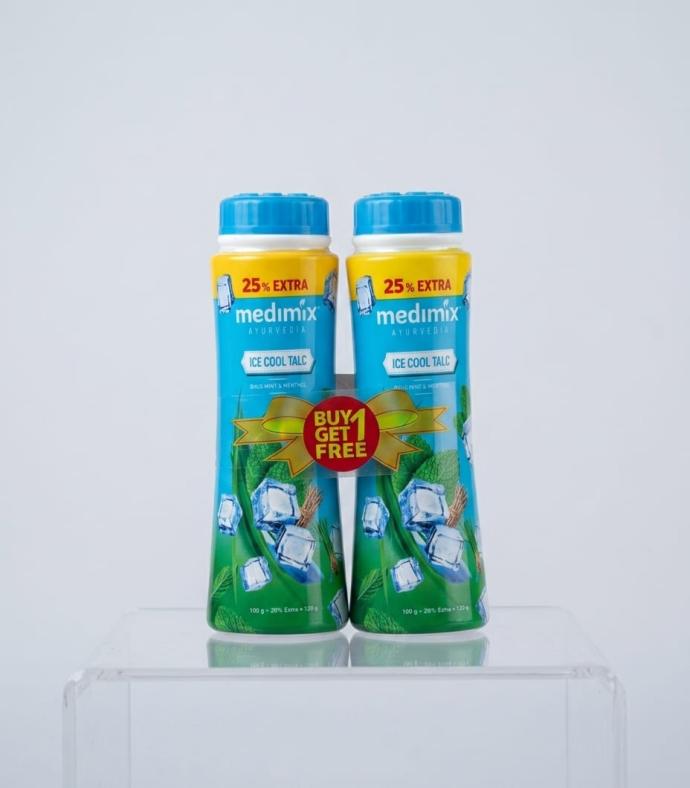 Medimix Ayurvedic Ice Cool Talc Powder Buy 1 Get 1 Free Pack