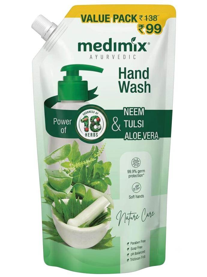 Medimix Ayurvedic Hand Wash Refill  Neem, Tulsi  Aloe Vera